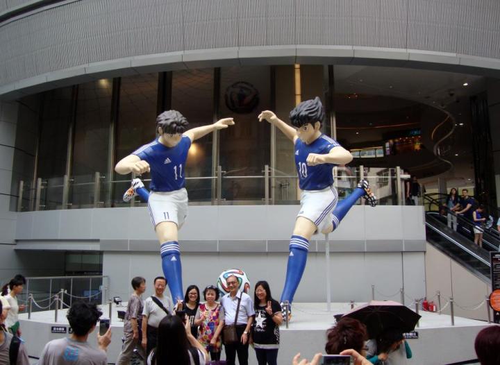 adidas promotion in front of a shopping mall in Hong Kong during the Worldcup 2014
