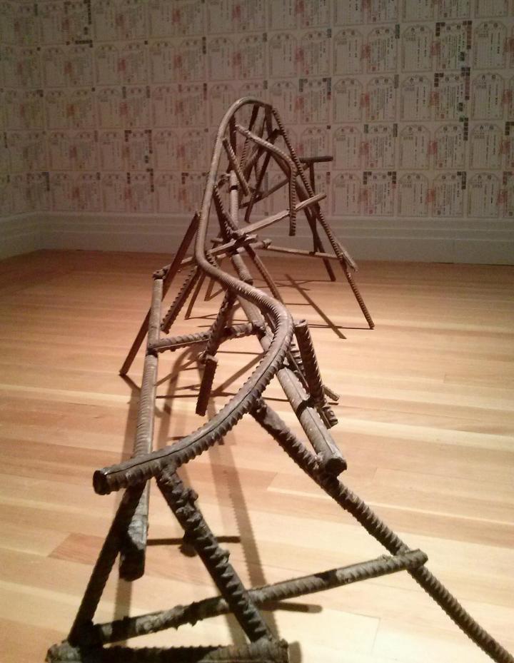 A memorial for the earthquake victims: deformed steel rebar